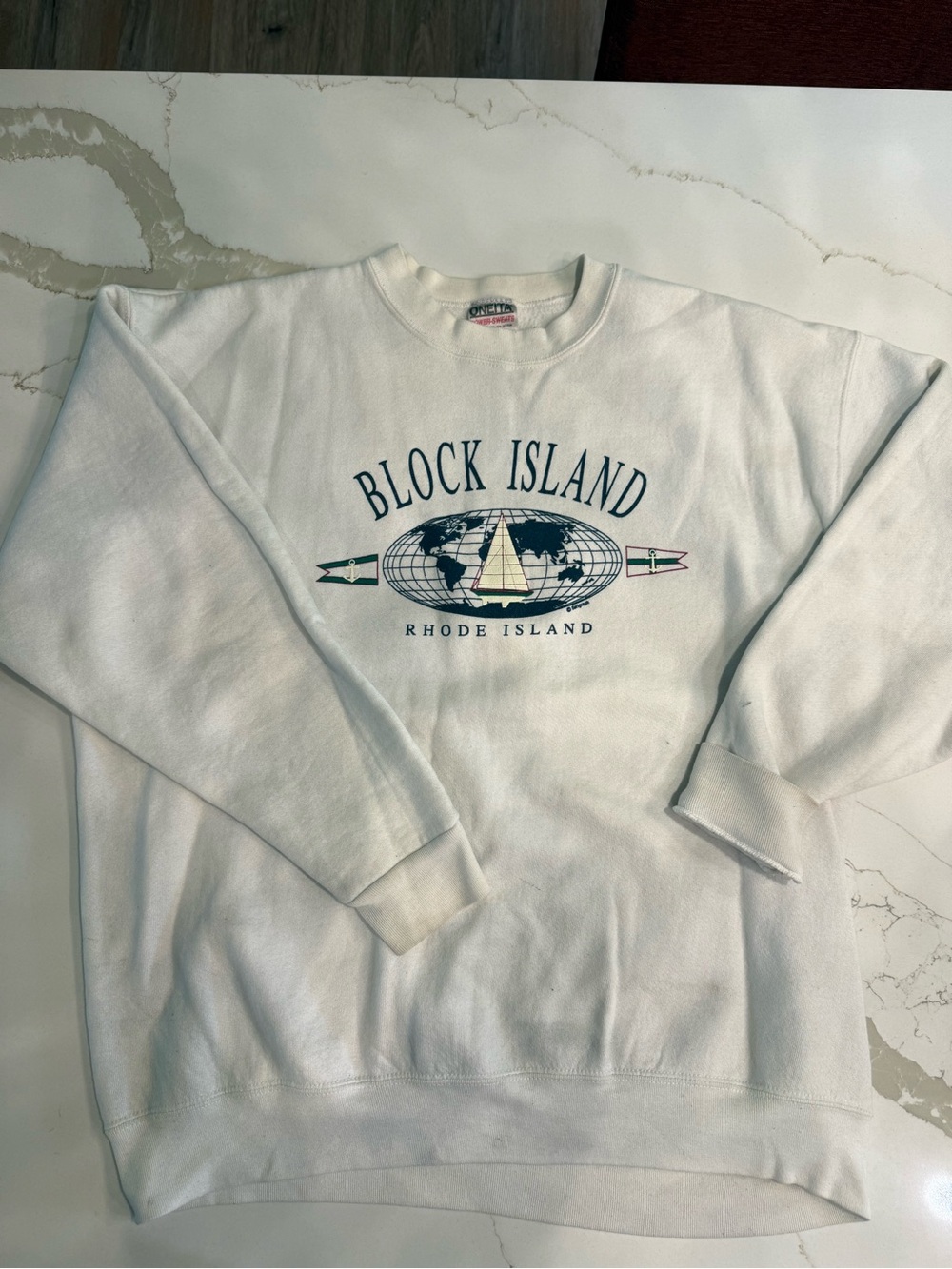 Block Island Crewneck Sweatshirt - White